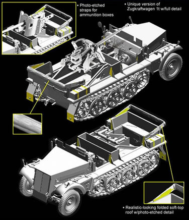 1/35 Dragon Models 5cm PaK 38 (Sf) Auf Zugkraftwagen 1T - 6719