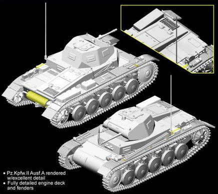 1/35 Dragon Models Pz.Kpfw.II Ausf.A w/Interior - 6687