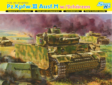 1/35 Dragon Models Pz.Kpfw.III Ausf.M w/Schurzen - 6604