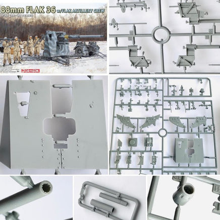 1/35 Dragon Models 88mm Flak 36 w/Flak Artillery Crew - 6260