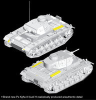 1/35 Dragon Models Sd.Kfz.141 Pz.Kpfw.III (5cm) Ausf.H Late Production - 6642