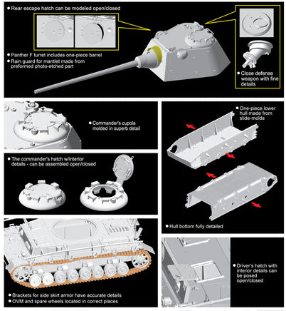 1/35 Dragon Models Pz.Kpfw.IV Mit Panther F Turret - 6824