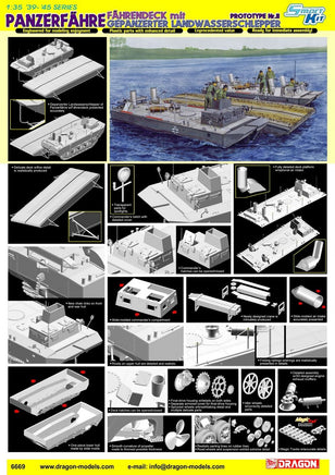 1/35 Dragon Models Panzerfähre Fährendeck Mit Gepanzerter Landwasserschlepper Prototype Nr. Ii - 6669