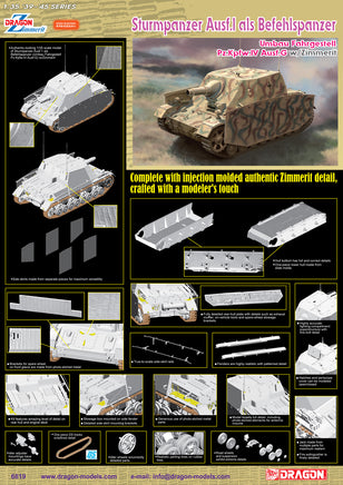 1/35 Dragon Models Sturmpanzer Ausf.I Als Befehlspanzer - 6819