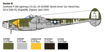 1/48 Italeri P-38 J Lightning 2834