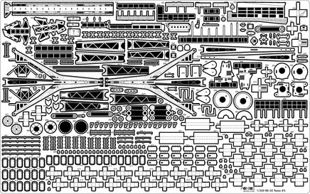 1/350 Pontos Model USS BB-35 Texas 1945 Detail up set (20B Deck Blue Decl) 35024FB