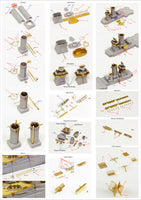 1/350 Pontos Model USS BB-35 Texas 1945 Detail up set (20B Deck Blue Decl) 35024FB