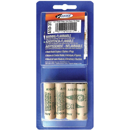 Estes Rockets A10-3T Engines 1511 - MPM Hobbies