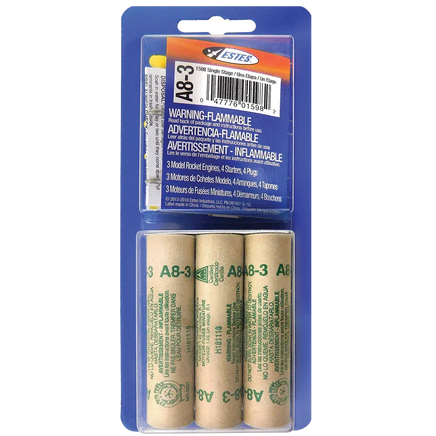 Estes Rockets A8-3 Engines 1598 - MPM Hobbies