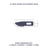 Excel #12 Mini Curved Blade 20012
