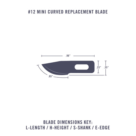 Excel #12 Mini Curved Blade 20012