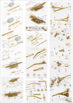 1/350 Pontos Model USS BB-35 Texas 1945 Detail up set (Teak tone Deck) 35024FN