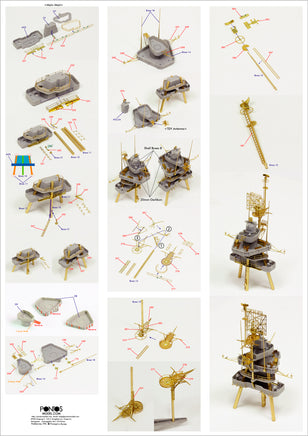 1/350 Pontos Model USS BB-35 Texas 1945 Detail up set (Teak tone Deck) 35024FN