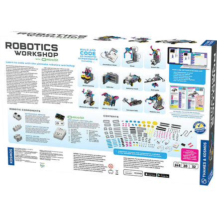 Thames & Kosmos Robotics Workshop w/Micro:Bit Circuit Board STEM Experiment Kit 620401