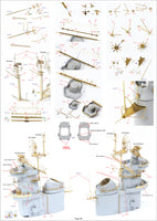 1/350 Pontos Model USS BB-63 Missouri 1945 Detail up set (Teak Tone) 35026FN