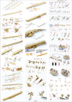 1/350 Pontos Model USS BB-63 Missouri 1945 Detail up set (Teak Tone) 35026FN