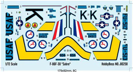 1/72 Hobby Boss F-86F-30 Sabre 80258