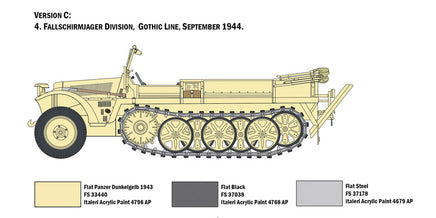 1/35 Italeri Sd.Kfz. 10 Demag D7 with German Paratroops 6561