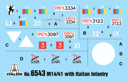 1/35 Italeri Carro Armato M14/41 I Serie with Italian Infantry 6543