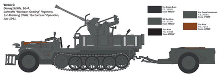 1/35 Italeri Sd.Kfz.10/4 with Flak 30 and Crew 6395