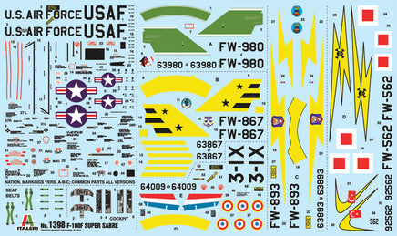 1/72 Italeri F-100F Super Sabre 1398