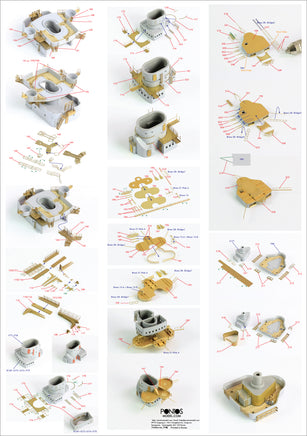 1/350 Pontos Model Bismarck 1941 Detail Up Set for Revell 35022F1