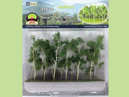 HO Scale JTT - Woods Edge Trees Pastel Green - 95620