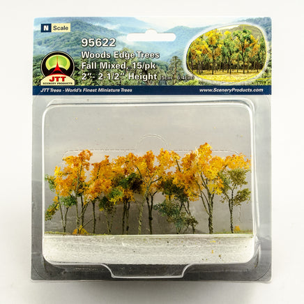 N Scale JTT - Woodsedge: 2" - 2.5" Fall Mixed 15/pk - 95622