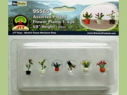 HO Scale JTT - Assorted Potted Flower Plants 1 - 95565