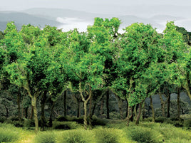 N Scale JTT - Woodsedge: 2" - 2.5" Green 15/pk - 95616