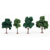Multi Scale JTT - Deciduous 4 to 5" Green 4pcs - 92132