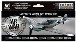 Vallejo 17ml Set of 8 (1941 to end-war) Luftwaffe colors  - 71166