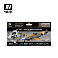 Vallejo 17ml Set of 8 Luftwaffe Maritime & Tropical colors - 71164