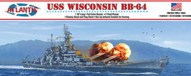 1/665 Atlantis Models USS Wisconsin BB-64 Battleship  - 3006