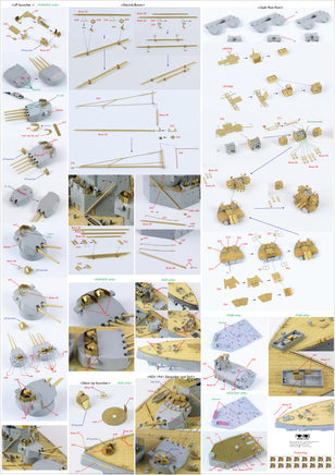 1/350 Pontos Model HMS King George V 1941 Detail Up Set 35013F1