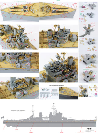 1/350 Pontos Model HMS King George V 1941 Detail Up Set 35013F1