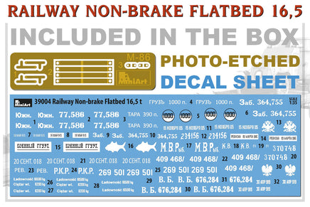 1/35 Mini Art - Railway Non-Brake Flatbed 16.5T - 39004