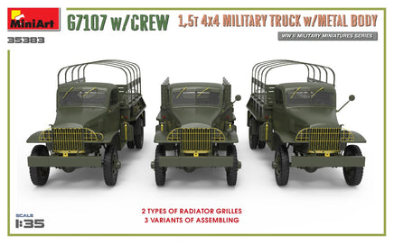 1/35 Mini Art - G7107 w/Crew 1.5T 4x4 Cargo Truck w/Metal Body - 35383