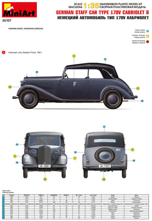 1/35 Mini Art - German Car Type 170V Cabriolet B. - 35107 - MPM Hobbies
