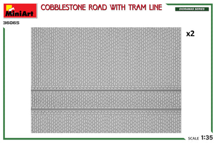 1/35 Mini Art - Cobblestone Road with Tram Line - 36065