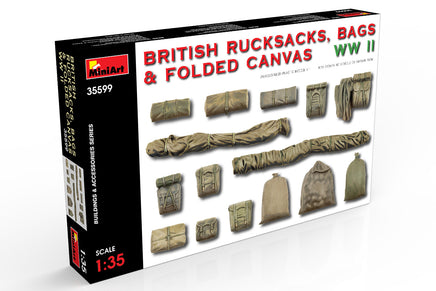 1/35 Mini Art - British Rucksacks, Bags & Folded Canvas WWII - 35599