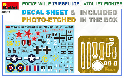 1/35 Mini Art - Focke Wulf Triebflugel VTOL Jet Fighter - 40009