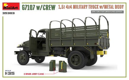 1/35 Mini Art - G7107 w/Crew 1.5T 4x4 Cargo Truck w/Metal Body - 35383