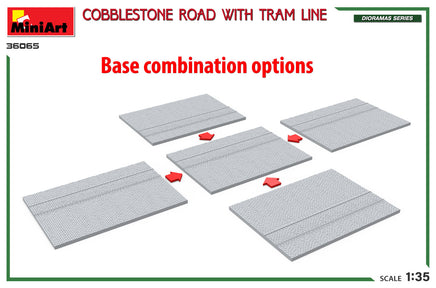 1/35 Mini Art - Cobblestone Road with Tram Line - 36065