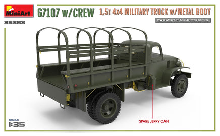 1/35 Mini Art - G7107 w/Crew 1.5T 4x4 Cargo Truck w/Metal Body - 35383