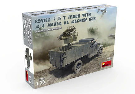1/35 Mini Art - Soviet 1.5T Truck with M-4 Maxim AA Machine Gun - 35186 - MPM Hobbies