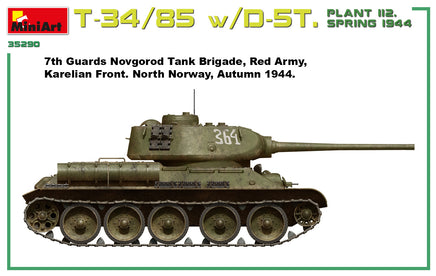 1/35 Mini Art - T-34/85 w/D-5T Plant 112 Spring 1944 - 35290