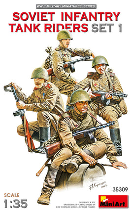 1/35 Mini Art - Soviet Infantry Tank Riders Set 1 - 35309
