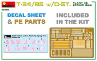 1/35 Mini Art - T-34/85 w/D-5T Plant 112 Spring 1944 - 35290