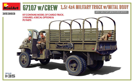 1/35 Mini Art - G7107 w/Crew 1.5T 4x4 Cargo Truck w/Metal Body - 35383
